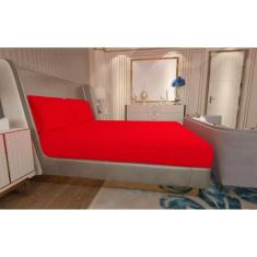 Imagem de Jogo de Lençol Zono Enxovais Cama Casal Full 3 Peças Malha 100% Algodão Vermelho