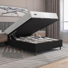 Imagem de CAMA BOX BAÚ CASAL + COLCHÃO MOLAS ENSACADAS ATTRACTIVE UMAFLEX (138x1
