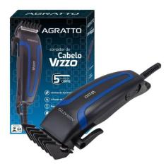 Imagem de Cortador De Cabelos Preto 10W 220V Com Pentes De Regulagem 5 Níveis De