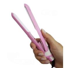 Imagem de Mini Chapinha Portátil Bivolt Alisa e Ondula 17,5CM Rosa - Aquilae, Bi