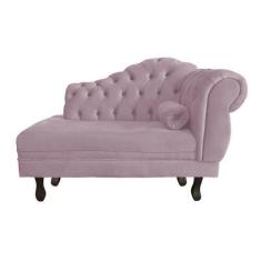 Imagem de Recamier Larissa Lado Esquerdo 1,20 cm Veludo Rosê - Montanaris Decor
