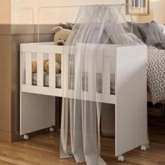 Imagem de Mini Berço Multifuncional com Rodízio Luke Tigus Baby, Branco