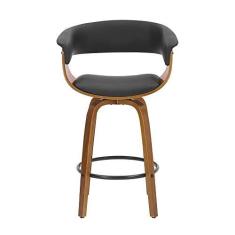 Imagem de Banqueta Base Madeira Baixa Betim Rivatti Móveis Preto