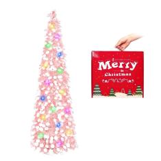 Imagem de Árvore de Natal macting Pop up de 1,5 m com luzes 8 modos rosa