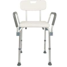 Imagem de Banqueta Banho Encosto Apoio Braço D3 Dellamed Branco