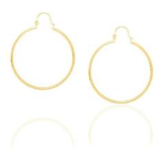 Imagem de Brinco Argola Lisa Folheado A Ouro Rommanel 520281