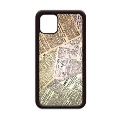Imagem de Capa de fundo com estampa de veias de jornais para iPhone 11 Pro Max para capa de celular da Apple