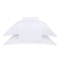 Imagem de Jogo de Cama Casal Cetim 300 Fios Buddemeyer Damask Stripes 100% Algodão Penteado Branco 4 peças