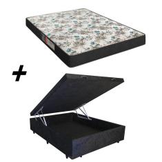 Imagem de Cama Box Baú Casal + Colchão Portobel Veneza D33 54x138x188