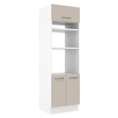 Imagem de Torre Quente 70 Cm 3 Portas Branco/crema Agata Madesa Branco/crema