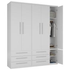 Imagem de Guarda-Roupa 5 Portas 6 Gavetas Modular 1310 Ilan Branco