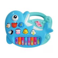 Imagem de Piano Teclado Musical Golfinho Infantil Som Eletronico - Toy King