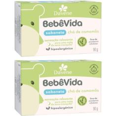 Imagem de 2Un Sabonete Vegetal Bebe Vida Cha De Camomila 90G Davene