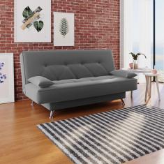 Imagem de sofá cama 1,80m Flórida Suede Cinza Adonai Estofados
