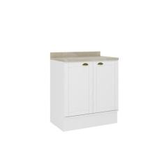 Imagem de Balcão Para Cozinha Com 2 Portas e Tampo Incluso 80 cm - Carraro Móvei