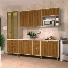 Imagem de Cozinha Modulada Completa 5 Peças Com Tampo E Vidro Reflecta Sofia Luc