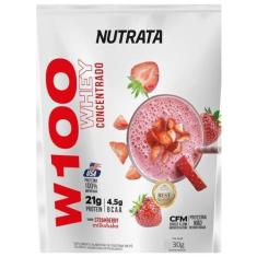 Imagem de W100 Whey Concentrado - 1 Sachê 30g Morango - Nutrata