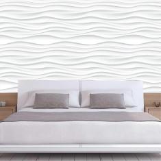 Imagem de Papel De Parede 3D Efeito Ondas Grande Geometrico Adesivo