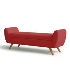 Imagem de Recamier Bau Grecia 1,20M Suede Vermelho - Clique Decor
