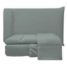 Imagem de Jogo De Lençol Casal Padrão Infinito 300 Fios 4 Peças - Dona Zezé