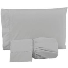 Imagem de Jogo De Lençol Cama Queen 3 Pçs Percal 400 Fios Peletizado - Callandra