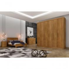 Imagem de Guarda Roupa Casal 6 Portas 8 Gavetas Santoro Móveis Horizonte - Cumaru