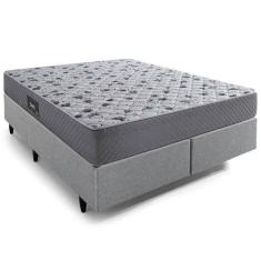 Imagem de Cama Box Herval Queen Black, 64x158x198 cm, Bordado, Colchão Composto