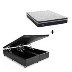 Imagem de Conjunto: Box com Baú + Colchão Herval Zafira - Molas Ensacadas - Quee