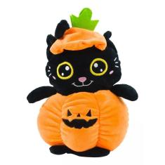 Imagem de Gato Preto Abóbora Halloween 24cm - Pelúcia