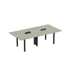 Imagem de Mesa Reunião 320cm X 140cm Mrcpb3214 Nogueira casblanca/Preto