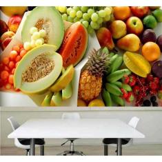 Imagem de Adesivo Painel Papel Parede Cozinha Fruta Hortifruti 1,5X 1M