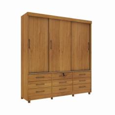 Imagem de Guarda Roupa Chicago 3 Portas 9 Gavetas Com Pés Tcil Móveis