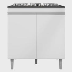 Imagem de Balcão Cooktop 2 Portas Andréia Branco 1858 ajl Móveis