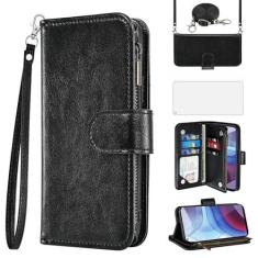 Imagem de Asuwish Capa de celular para Moto G Power 2021 carteira com protetor de tela alça transversal flip zíper suporte para cartão de crédito suporte Motorola GPower 21 5G versão XT2117-4 mulheres meninas