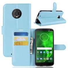 Imagem de Capa para MOTO G6 Carteira de Couro Flip Capa para Moto G6 Capa de Proteção de Telefone Capa com Design de Slot para Cartão