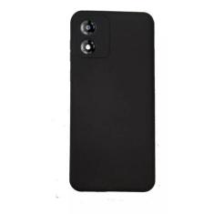 Imagem de Capa Case Silicone Aveludada Preta + Pelicula Fosca Privacidade Motoro