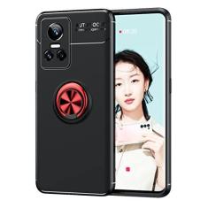 Imagem de SORAKA Capa para realme GT Neo 3 com suporte para anel Capa Slim Fit de TPU macio Capa realme GT Neo 3 com placa de metal para suporte magnético de telefone para carro