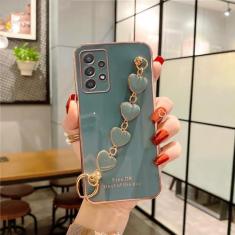 Imagem de Para samsung a13 caso amor coração pulseira caso de telefone para samsung galaxy a32 a23 a33 a53 a73 a52 a72 a71 a51 a31 a11 a50 a20 capa, cinza, para a22 5g