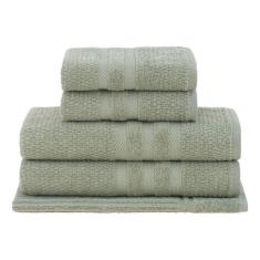 Imagem de Jogo Toalha De Banho 5 Peças 100% Algodão Vanilla Verde Buddemeyer
