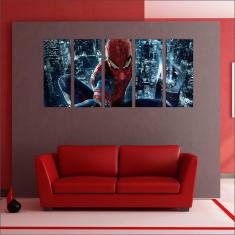 Imagem de Quadro Decorativo Spider Man Homem Aranha Mosaico 5 Peças