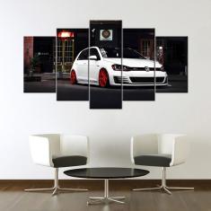 Imagem de Quadros Decorativos 5 Peças Golf Gti Carro