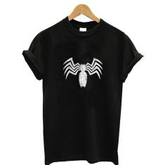 Imagem de Blusa Baby look feminina logo Venom homem aranha