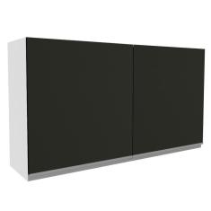 Imagem de Armário Aéreo Madesa Glamy 120 cm 2 Portas - Branco/Preto
