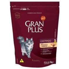 Imagem de Ração GranPlus Frango e Arroz Gatos Castrados Adultos - 3 Kg