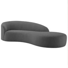 Imagem de Divã Recamier Orgânico França 200cm Lado Direito Linho Doce Sonho Móve