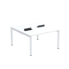 Imagem de Mesa Plataforma Dupla com Pé de Aço para Coworking 130X140/2P PDC13/14/2P Branco