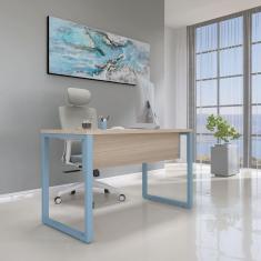 Imagem de Mesa Madeira 134cm X 60cm M134/60p25 Nogueira/Azul