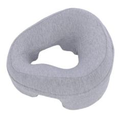 Imagem de Travesseiro de Rosto Fácil para Baixo, Travesseiro de Cochilo de Mesa, Travesseiro de Massagem Virado para Baixo, Capa Respirável Confortável, Travesseiros Armazenáveis (Cinza