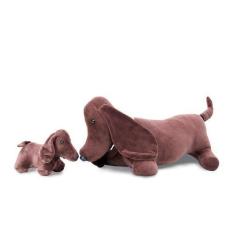 Imagem de Basse Gravida Com Filhote De Pelúcia Bichos De Pano 51 50cm