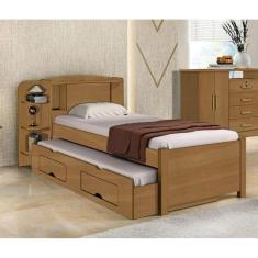 Imagem de Cama Solteiro Com Box Milênio Plus 100% Mdf D Doro Móveis - Cinamomo
